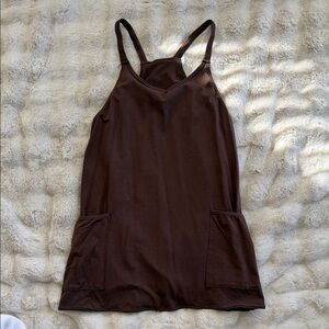Brown Athletic  Dress with Pockets